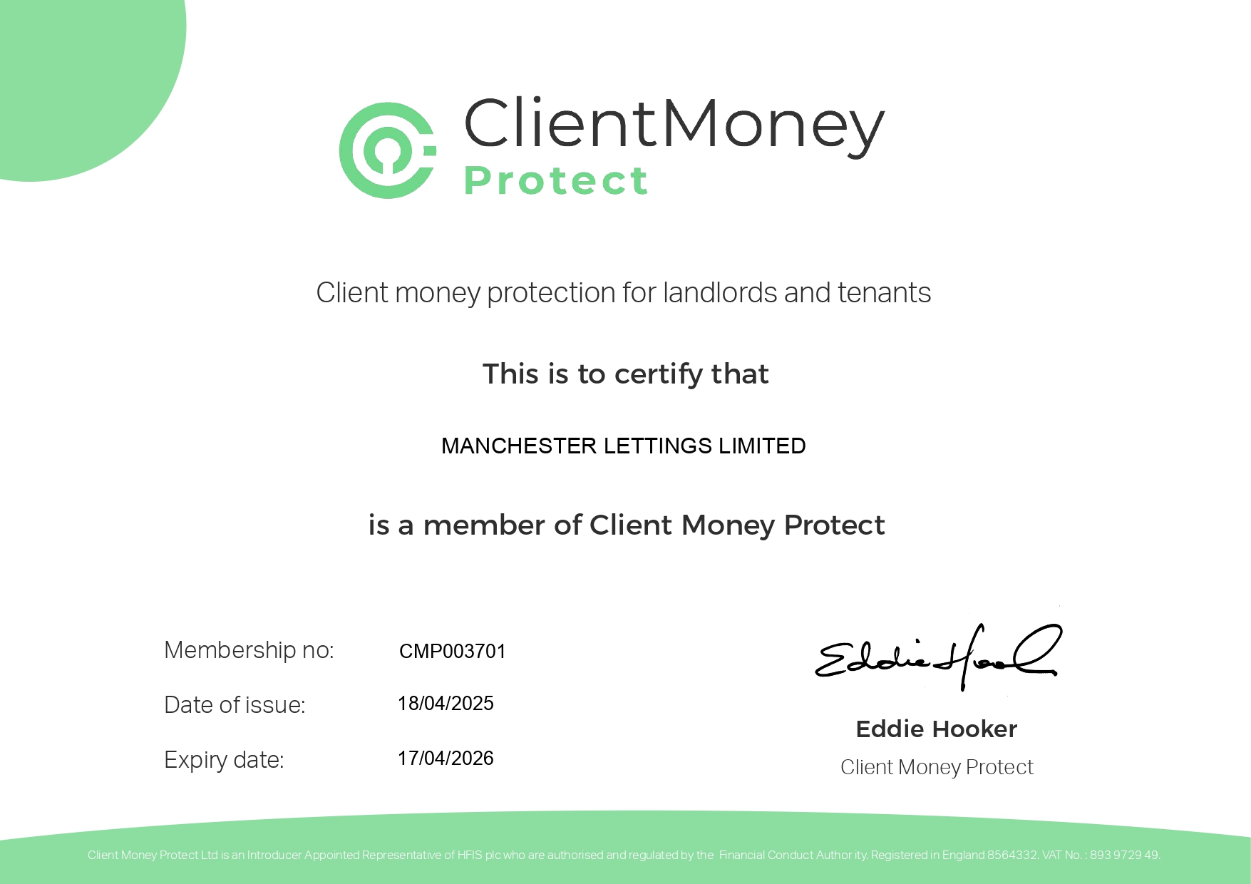 CMP Certificate 2025